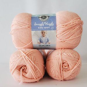 3 New Loops & Threads Snuggly Wuggly Sport Peach